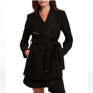 NWT Ted Baker Black Wrap Coat
